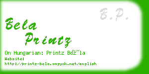 bela printz business card